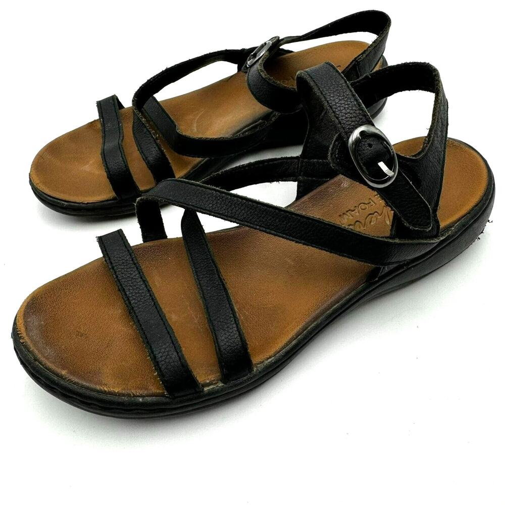 SKECHERS | Women's 8 Black Strappy Ankle Buckle Dressy Go Luxe Foam Sandals‎ - Picture 2 of 8